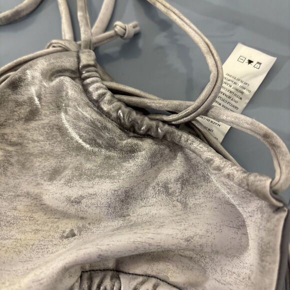 NWT Superdown Revolve Metallic String Bikini Top Size Small - Picture 2 of 5